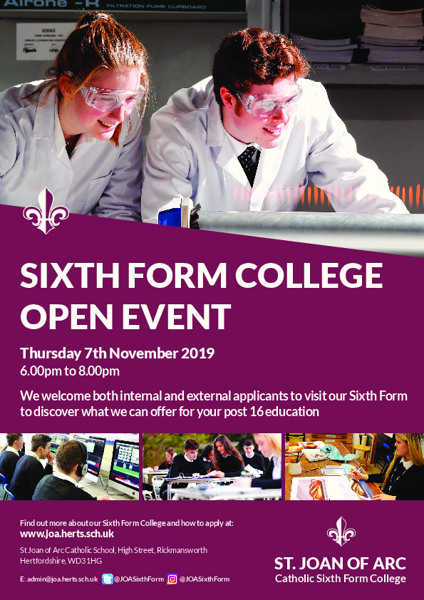 JOA Sixth Form A4 Press Ad 2019 without crop marks